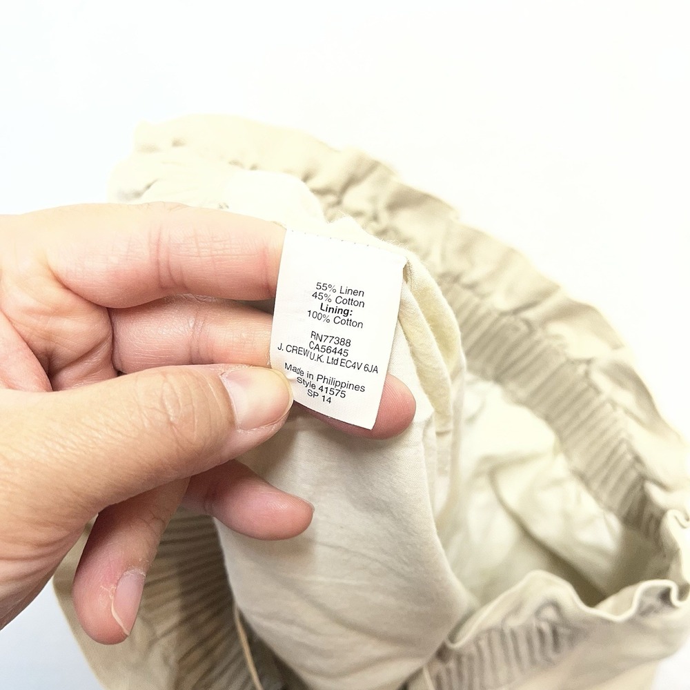 J Crew Pull On Linen Blend Skirt Womens 0 Coastal Summer Beach Resort Island - Picture 5 of 10